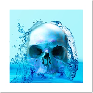 Skull in Water Posters and Art